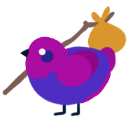 (unnamed), a indigo and plum chicken with a head pattern