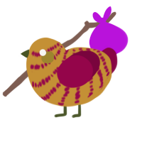 (unnamed), a gold and maroon chicken with a bar pattern