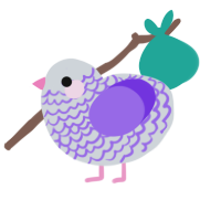 (unnamed), a mist and blurple chicken with a lace pattern