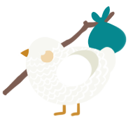 Orange, a white chicken with a lace pattern