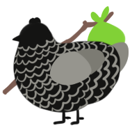 (unnamed), a black and ash chicken with a lace pattern