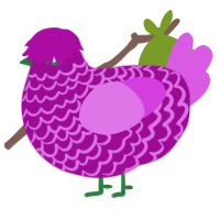 (unnamed), a plum and orchid chicken with a lace pattern
