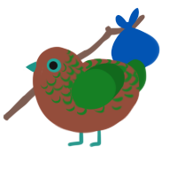 tentative, a russet and leaf chicken with a half-lace pattern