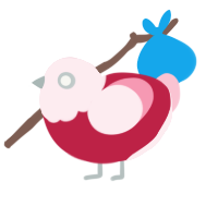 Toothpaste, a crimson and rose chicken with a head pattern