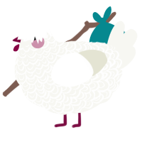 (unnamed), a white chicken with a double-lace pattern