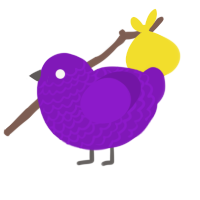 xxy violet, a violet chicken with a lace pattern
