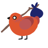 (unnamed), a vermilion and red chicken with a neck-speckle pattern