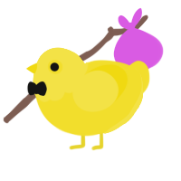 Mr Yellow, a yellow chicken with a head pattern