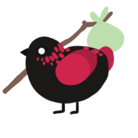 (unnamed), a sable and crimson chicken with a neck-speckle pattern