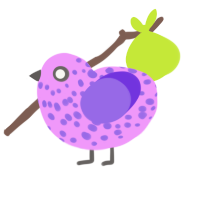(unnamed), a lavender and blurple chicken with a speckle pattern