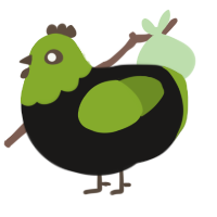(unnamed), a sable and chartreuse chicken with a head pattern