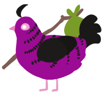 (unnamed), a plum and sable chicken with a half-bar pattern