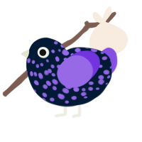 (unnamed), a tumblr and blurple chicken with a speckle pattern
