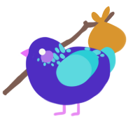 (unnamed), a indigo and aqua chicken with a neck-speckle pattern