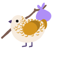 (unnamed), a cream and ochre chicken with a half-lace pattern