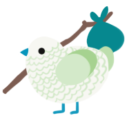 tentative, a white and gluppy chicken with a lace pattern