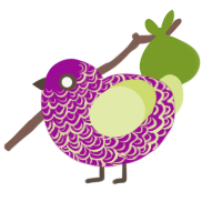 (unnamed), a plum and lemon chicken with a double-lace pattern