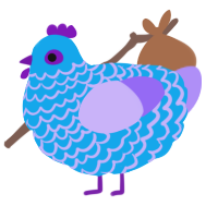 (unnamed), a sky and lilac chicken with a lace pattern