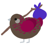 (unnamed), a bark and maroon chicken with a half-lace pattern