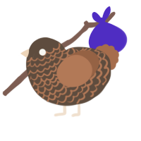 Unknown Henson, a bark and brown chicken with a lace pattern