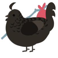 A mist chicken with a half-lace pattern