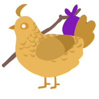 (unnamed), a honey and gold chicken with a half-lace pattern