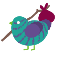Master Lock, a turquoise and overcast chicken with a bar pattern