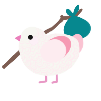Rose, a white and rose chicken with a double-lace pattern