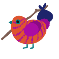 (unnamed), a vermilion and plum chicken with a bar pattern