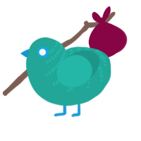 (unnamed), a turquoise chicken with a half-bar pattern