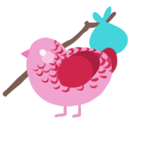 (unnamed), a pink and crimson chicken with a half-lace pattern