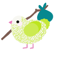 Hemingway, a white and lime chicken with a double-lace pattern