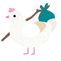 (unnamed), a white and cream chicken with a double-lace pattern