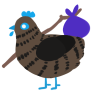 (unnamed), a bark and sable chicken with a bar pattern