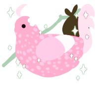 A viridian and leaf chicken with a speckle pattern