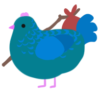 (unnamed), a sea and sapphire chicken with a half-lace pattern