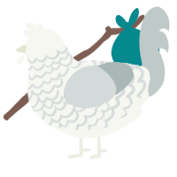 (unnamed), a white and silver chicken with a lace pattern