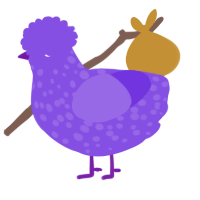 (unnamed), a blurple chicken with a speckle pattern