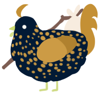 (unnamed), a tumblr and gold chicken with a speckle pattern