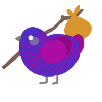 (unnamed), a indigo and plum chicken with a lace pattern