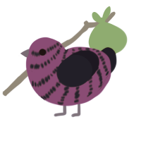 Vintage Velvet, a plum and tumblr chicken with a bar pattern