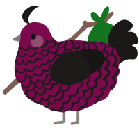 (unnamed), a wine and sable chicken with a lace pattern