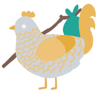 (unnamed), a mist and honey chicken with a lace pattern
