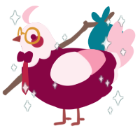 Rhia, a maroon and rose chicken with a head pattern