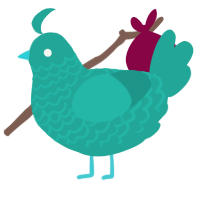 (unnamed), a turquoise chicken with a lace pattern