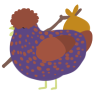 A overcast and russet chicken with a speckle pattern
