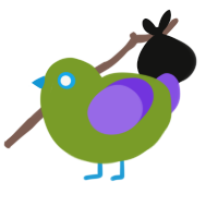 ufs violet garden, a chartreuse and blurple chicken