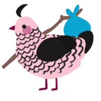 (unnamed), a rose and sable chicken with a lace pattern