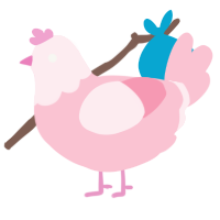 babuy, a rose chicken with a head pattern