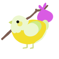 Citrus, a yellow and apple chicken with a head pattern
